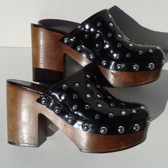 SIZE 36.5. MARC by MARC JACOBS “Dylan” wooden clogs. - Picture 6 of 16